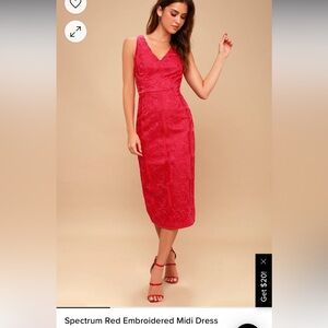 ❤️Finders Keepers Spectrum Red Embroidered Cocktail Dress